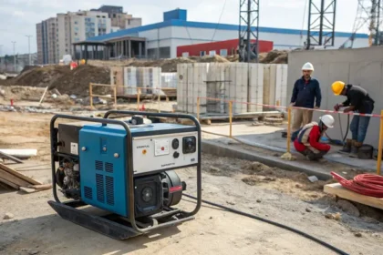 groupe électrogène dans un chantier