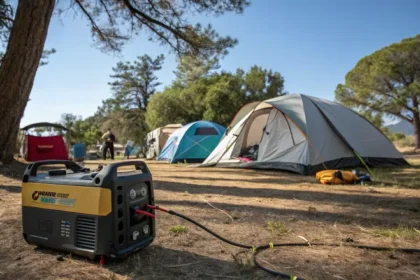 groupe électrogène dans un camping